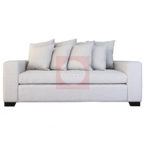 Sofa moderno en tejido de algodon Ducreux sin funda